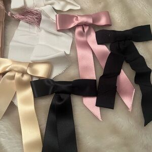 Elegant Satin and Grosgrain Ribbon Bows